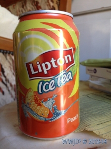 Lipton Ice Tea, Peach flavour.